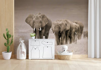 A serene subtle animal wall mural for your decor.