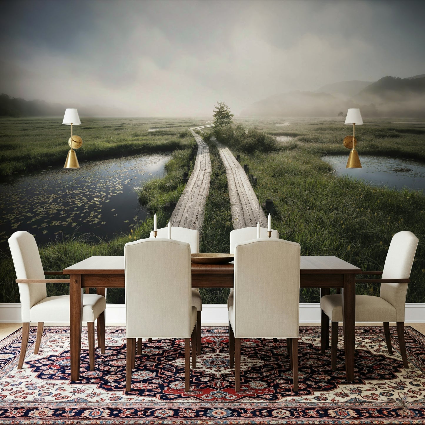 A serene dreamy woodland wall mural for your decor.