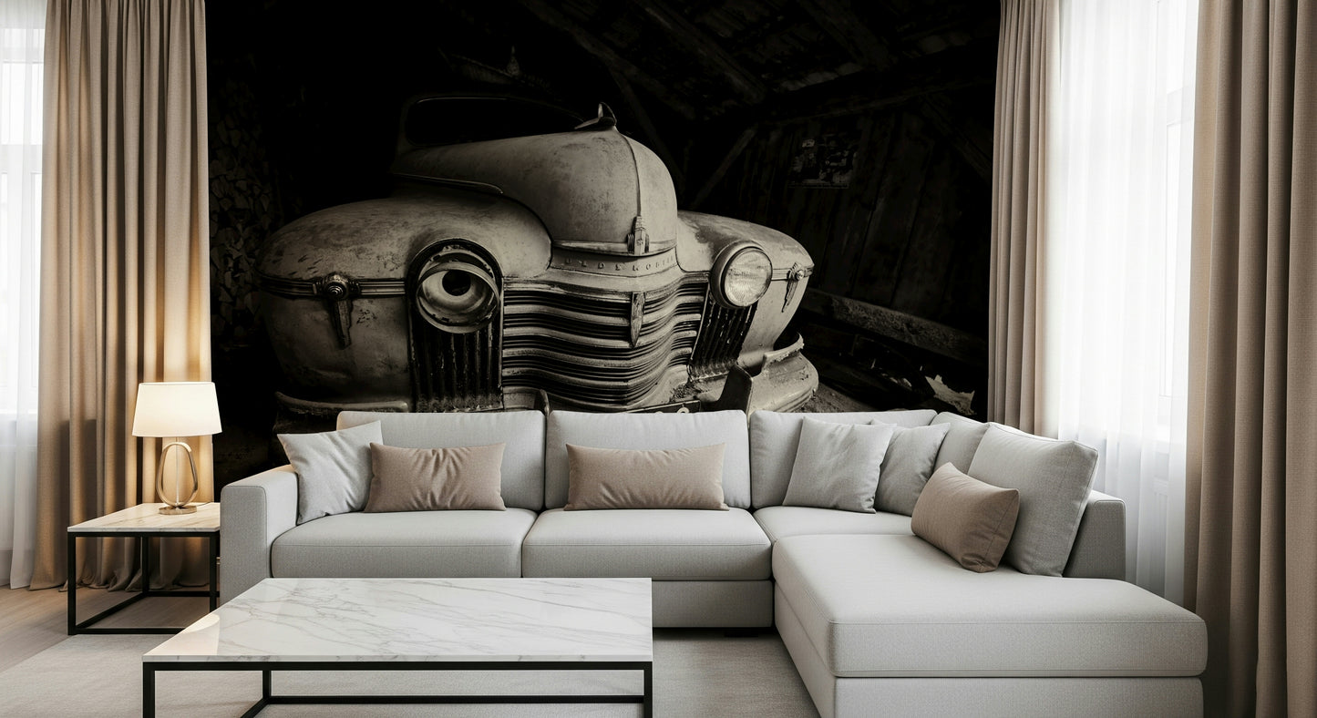 A classic automotive theme wallpaper for walls.