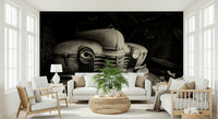 A beautiful vintage 1941 Oldsmobile wallpaper mural for a retro theme.