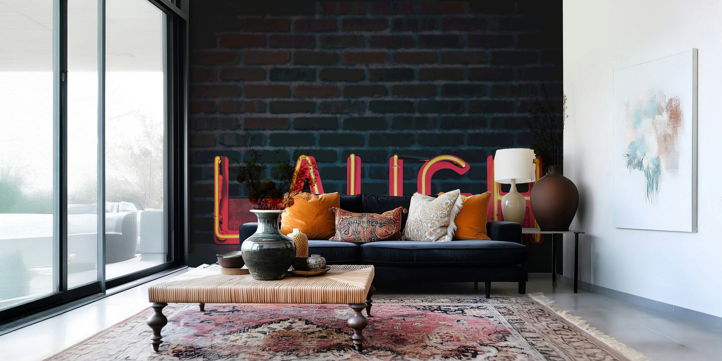 A beautiful modern art wall mural of delicate lines.