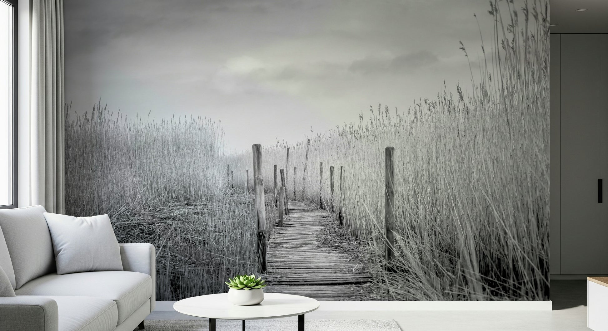 An artistic nature inspired mural for home decor.