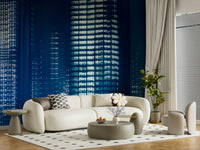 A beautiful abstract city skyline wallpaper mural with vibrant lights.