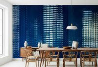 A beautiful modern art wall mural for a living room.