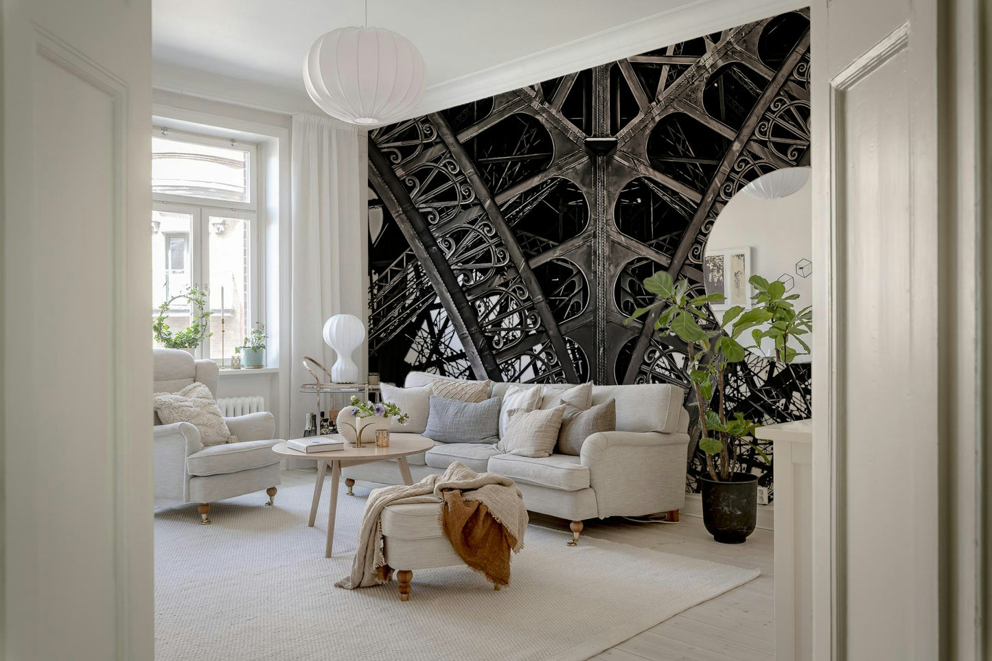 Eiffel's Ascent Wall Mural