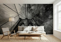 A contemplative gentle design wallpaper mural for a feature wall.