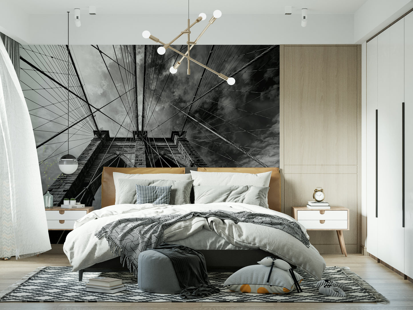 A beautiful modern art wall mural of delicate texture.