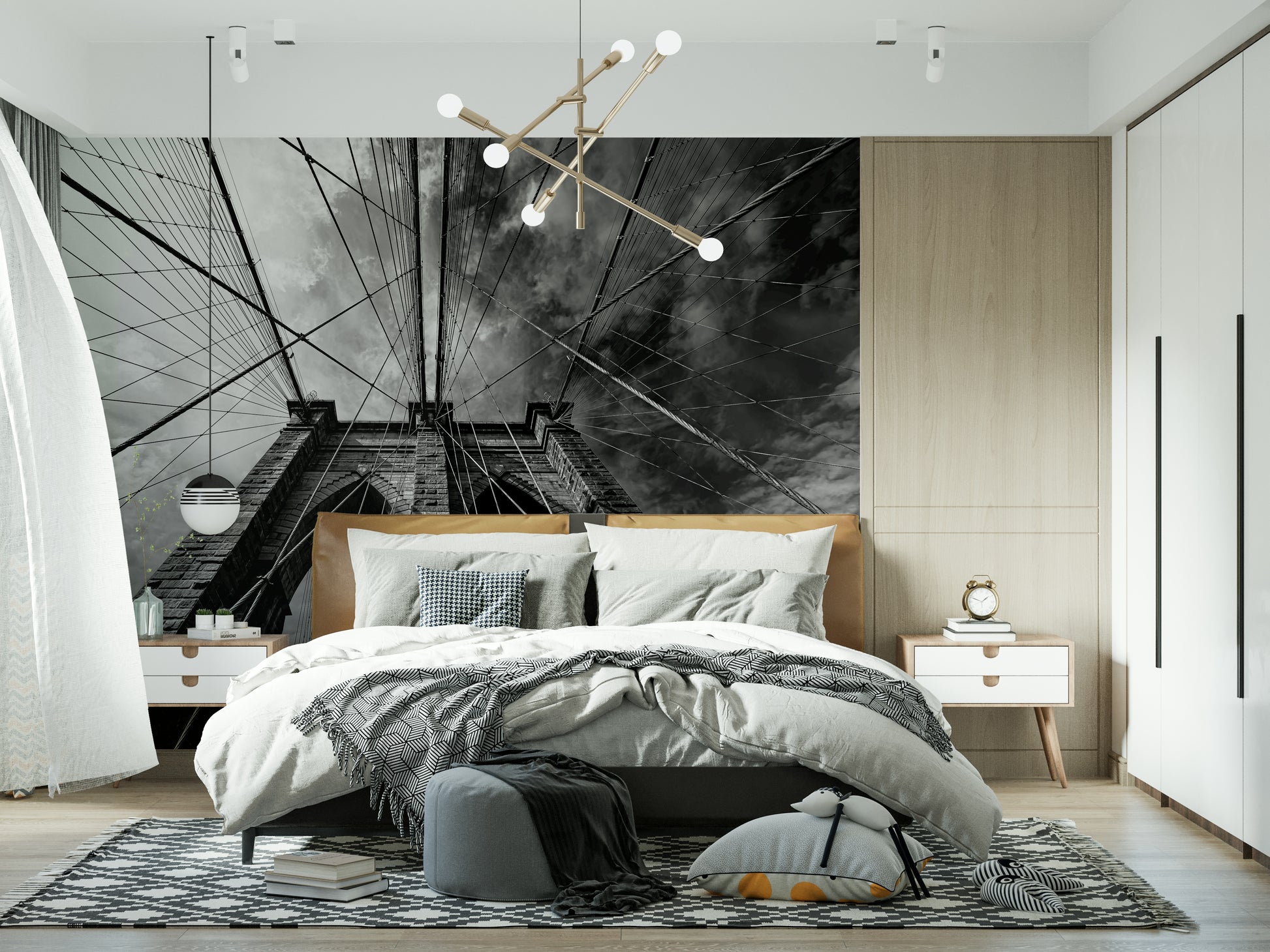A beautiful modern art wall mural of delicate texture.