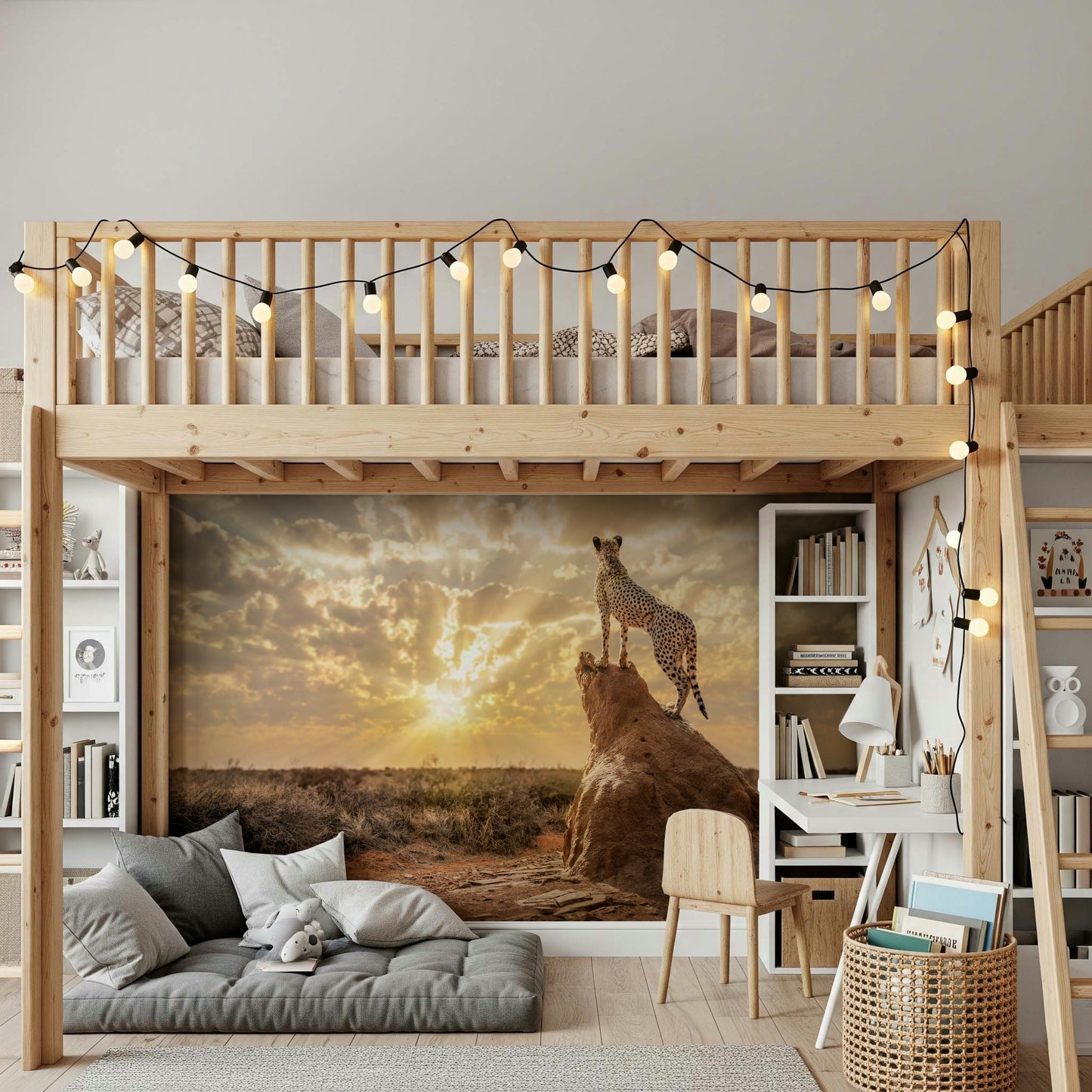 Cheetah's Domain Wall Mural