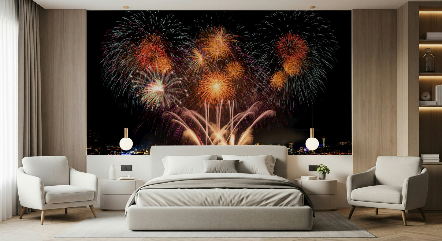 A contemplative gentle design wallpaper mural for a feature wall.