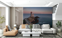 A serene subtle coastal wall mural for your decor.