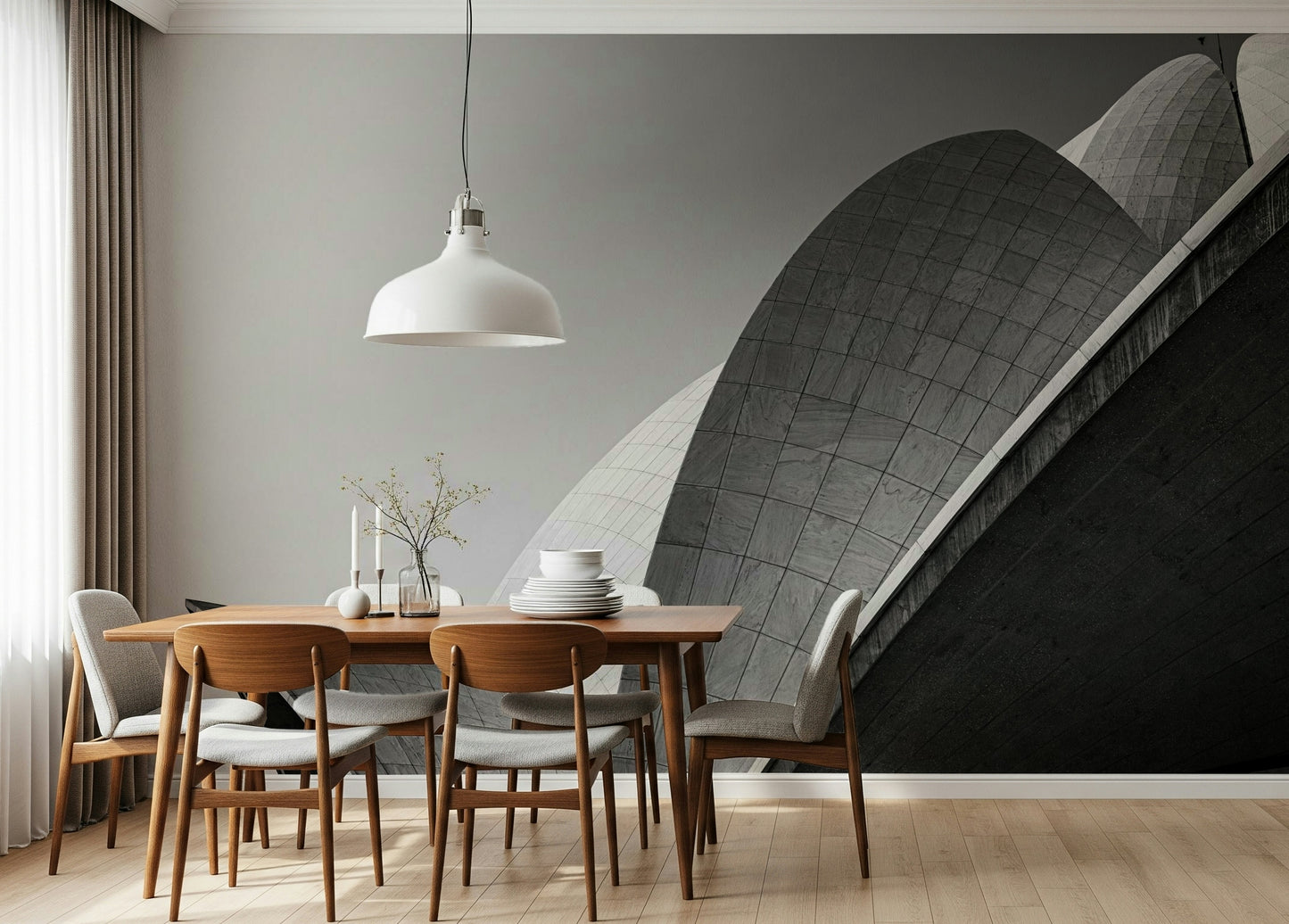 A serene modern pattern wall mural for your decor.