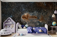 A serene flowing design wall mural for cosmic decor.