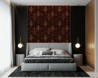 A calming modern pattern wallpaper mural that defines a space.