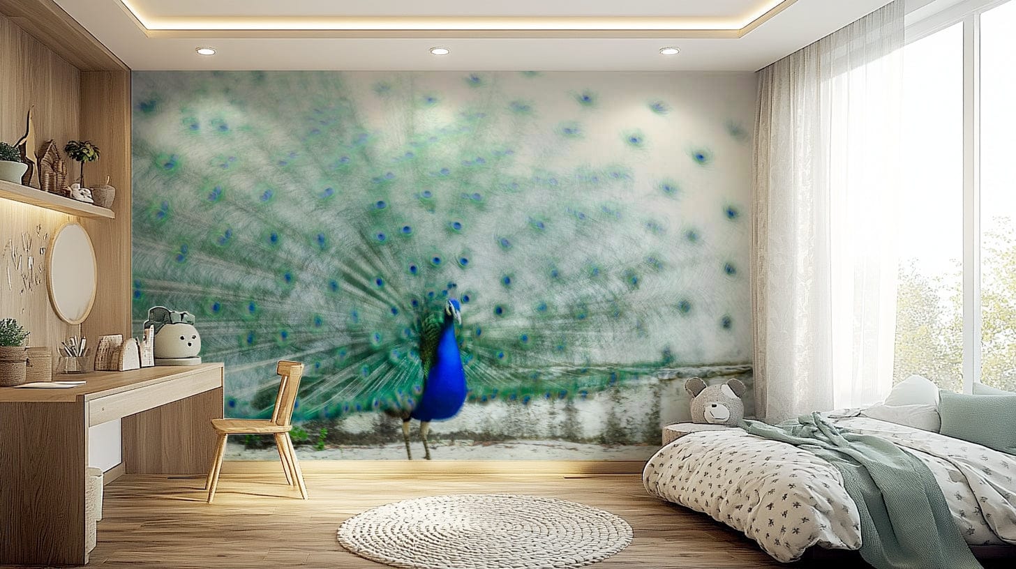 A contemplative gentle design wallpaper mural for a feature wall.