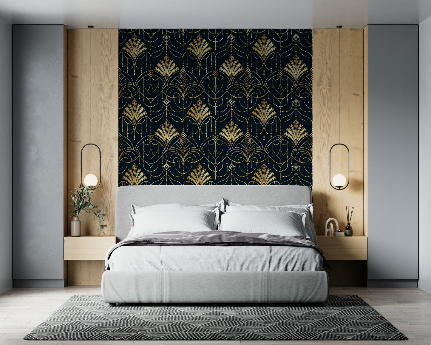A classic abstract block wallpaper for walls.