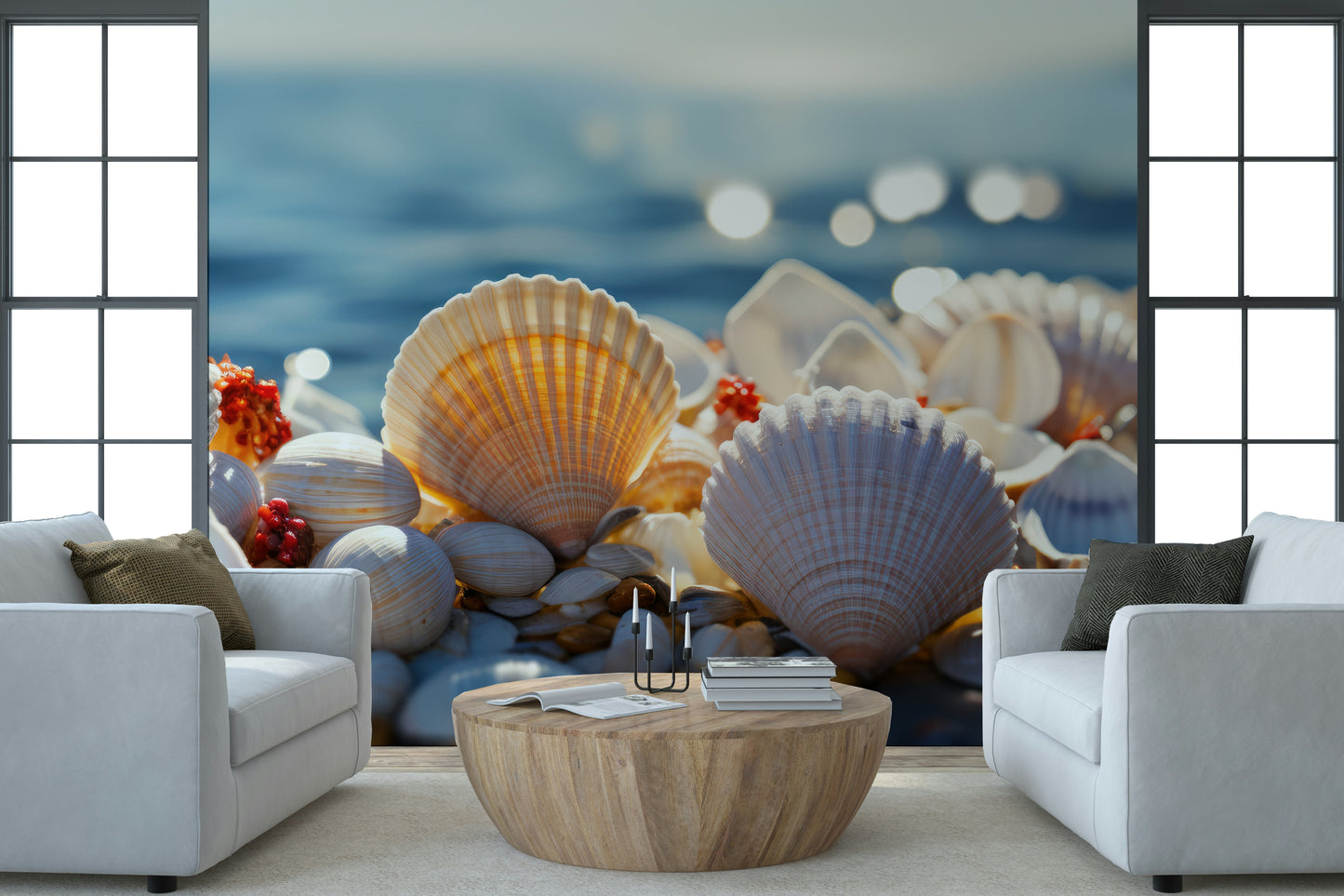 A serene flowing water wall mural for your decor.