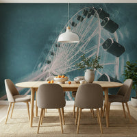 A contemplative gentle design wallpaper mural for a feature wall.