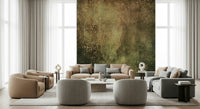 A calming abstract design wallpaper mural that defines a space.