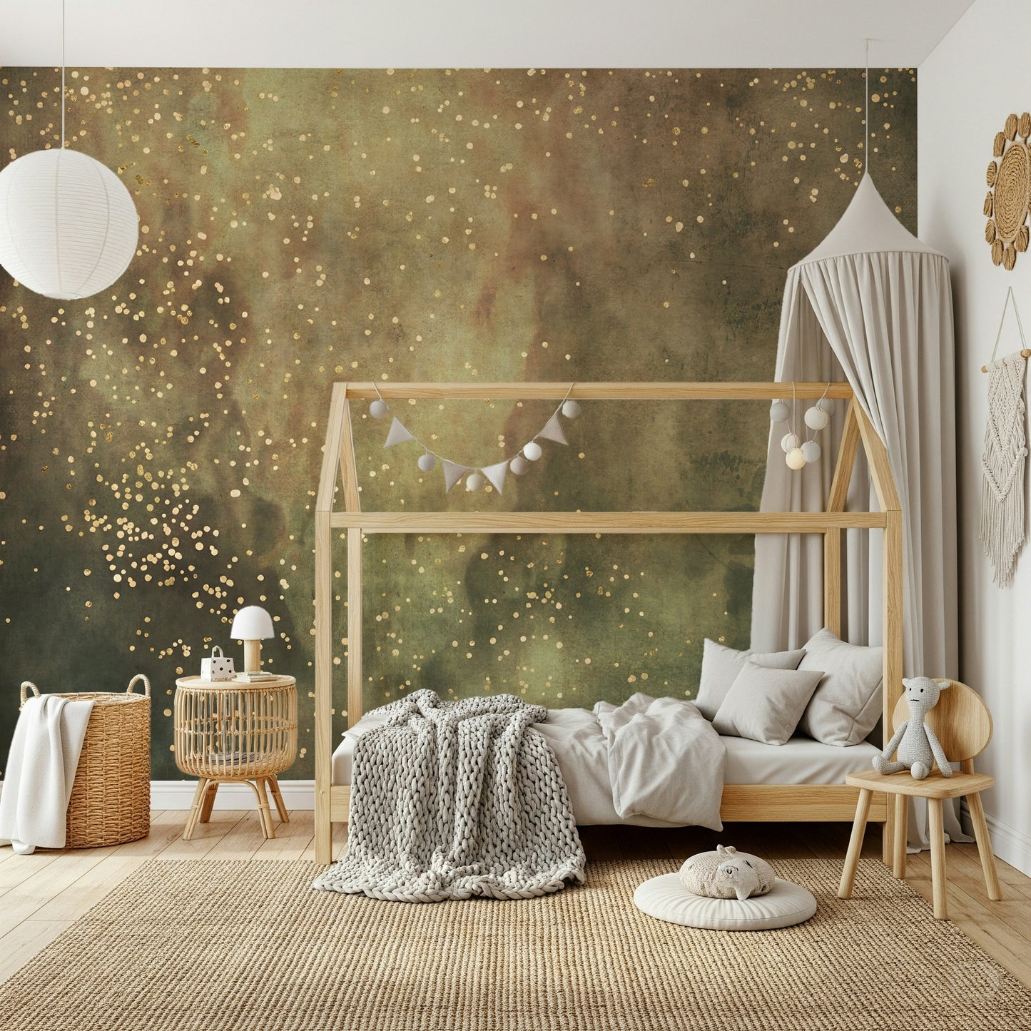 A beautiful modern art wall mural of delicate texture.
