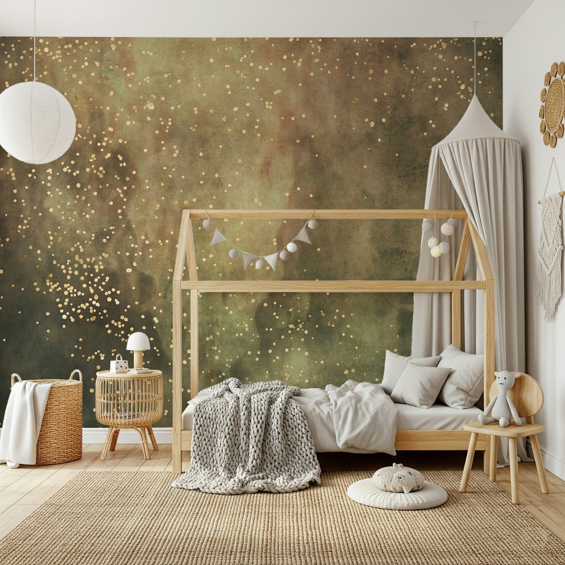 A beautiful modern art wall mural of delicate texture.