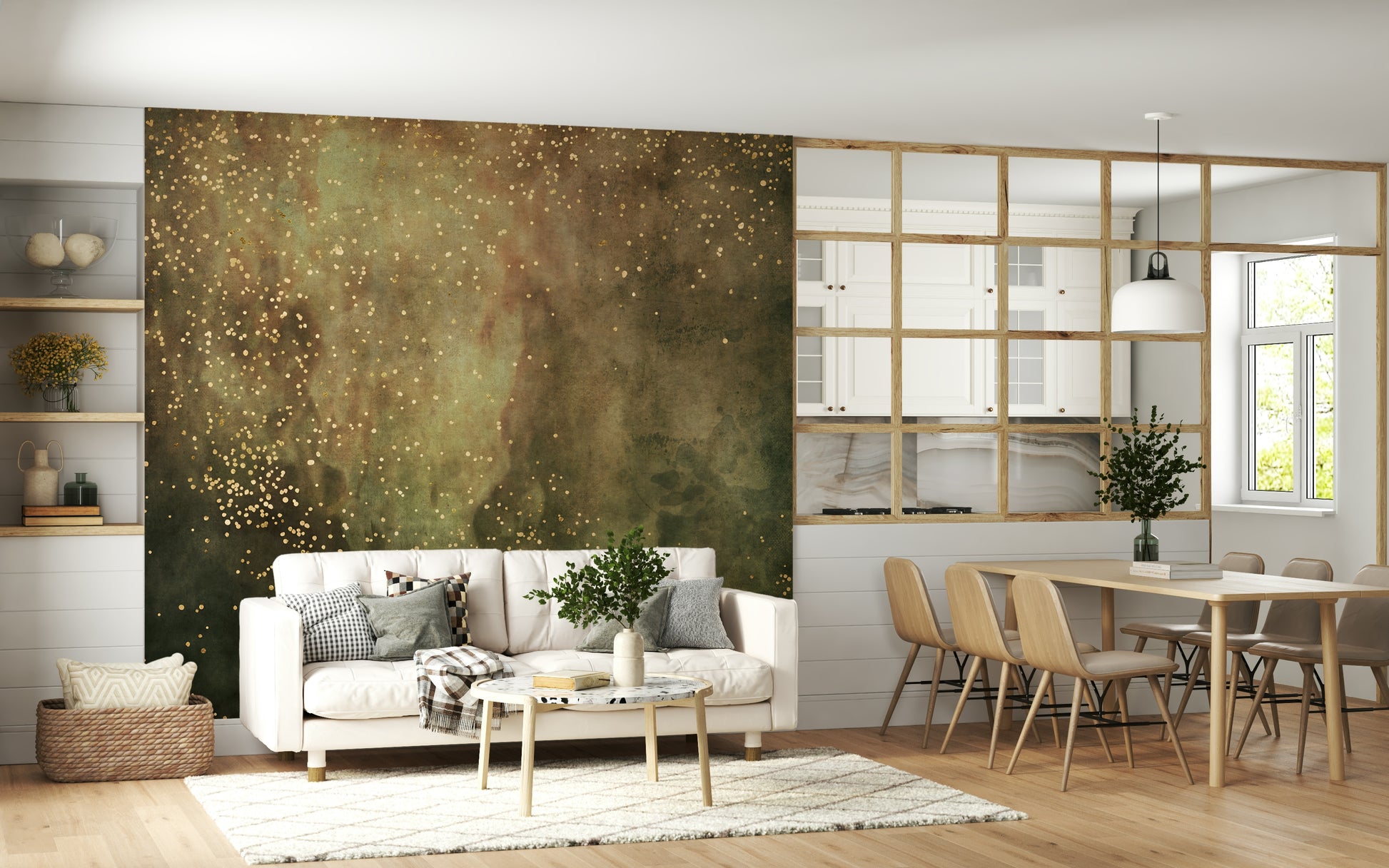 A serene flowing design wall mural for your decor.