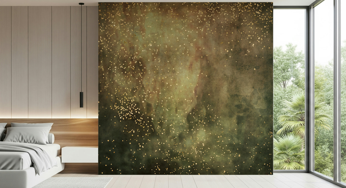 A beautiful subtle abstract wallpaper mural with an ethereal, dusty texture.