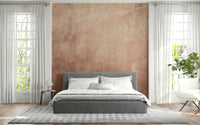 A peaceful modern abstract mural on decorative wallpaper.