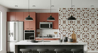 A calming modern pattern wallpaper mural that defines a space.