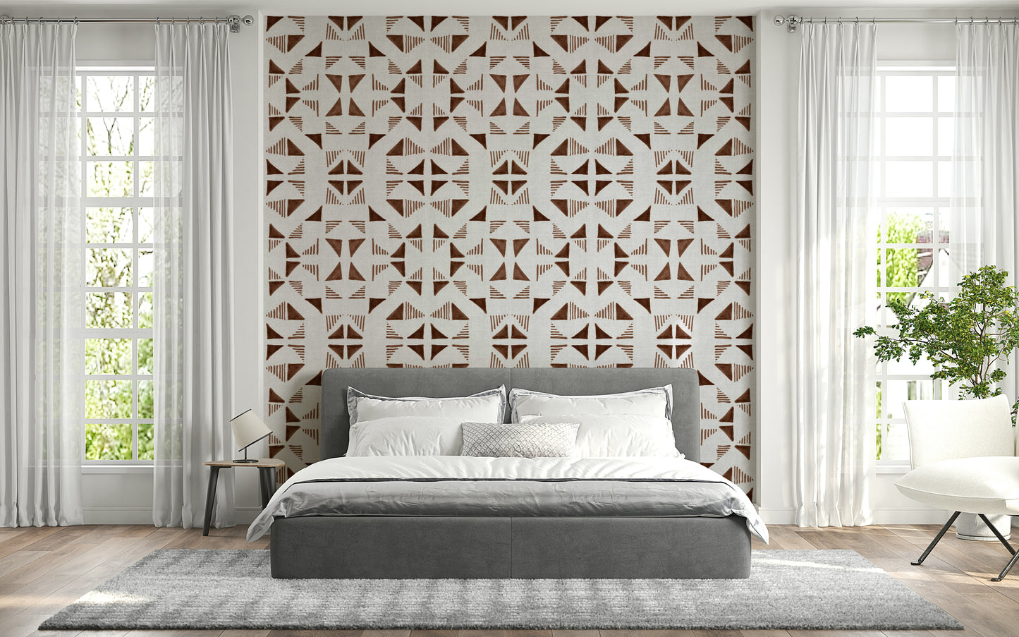 A serene abstract pattern wall mural for your decor.