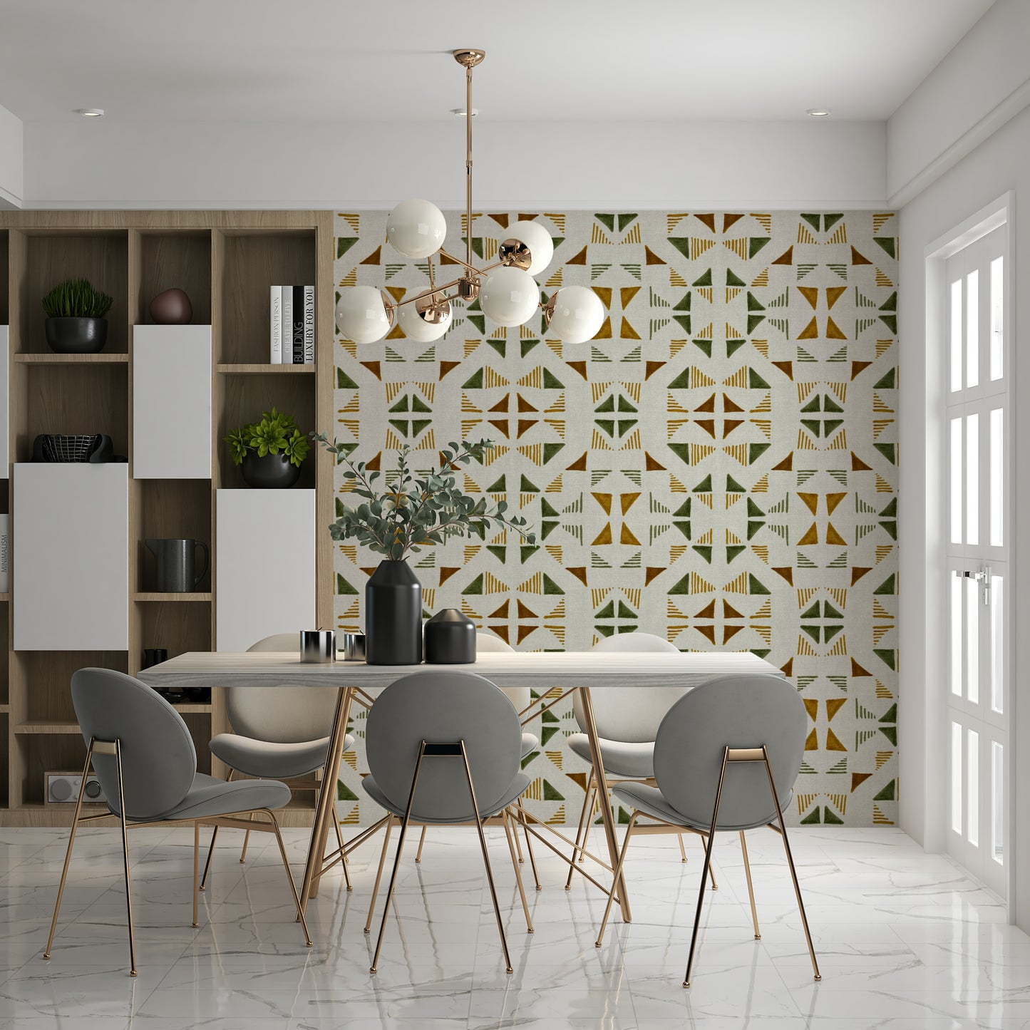 A classic abstract block wallpaper for walls.