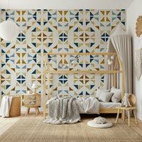 An artistic minimalist design mural for home decor.