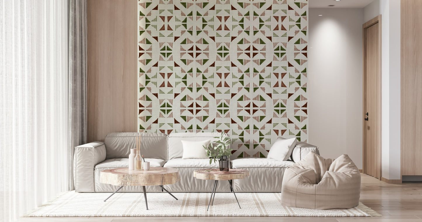 An artistic minimalist design mural for home decor.