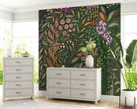 An artistic nature inspired mural for home decor.