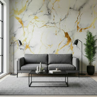 An artistic soft focus mural on luxury wallpaper.