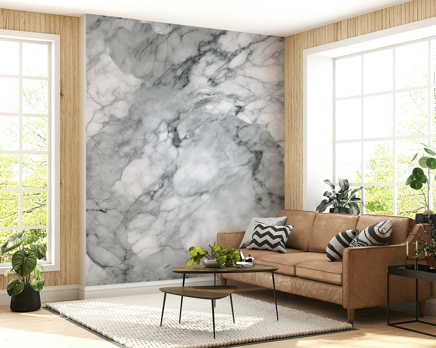 A contemplative gentle stone wallpaper mural for a feature wall.