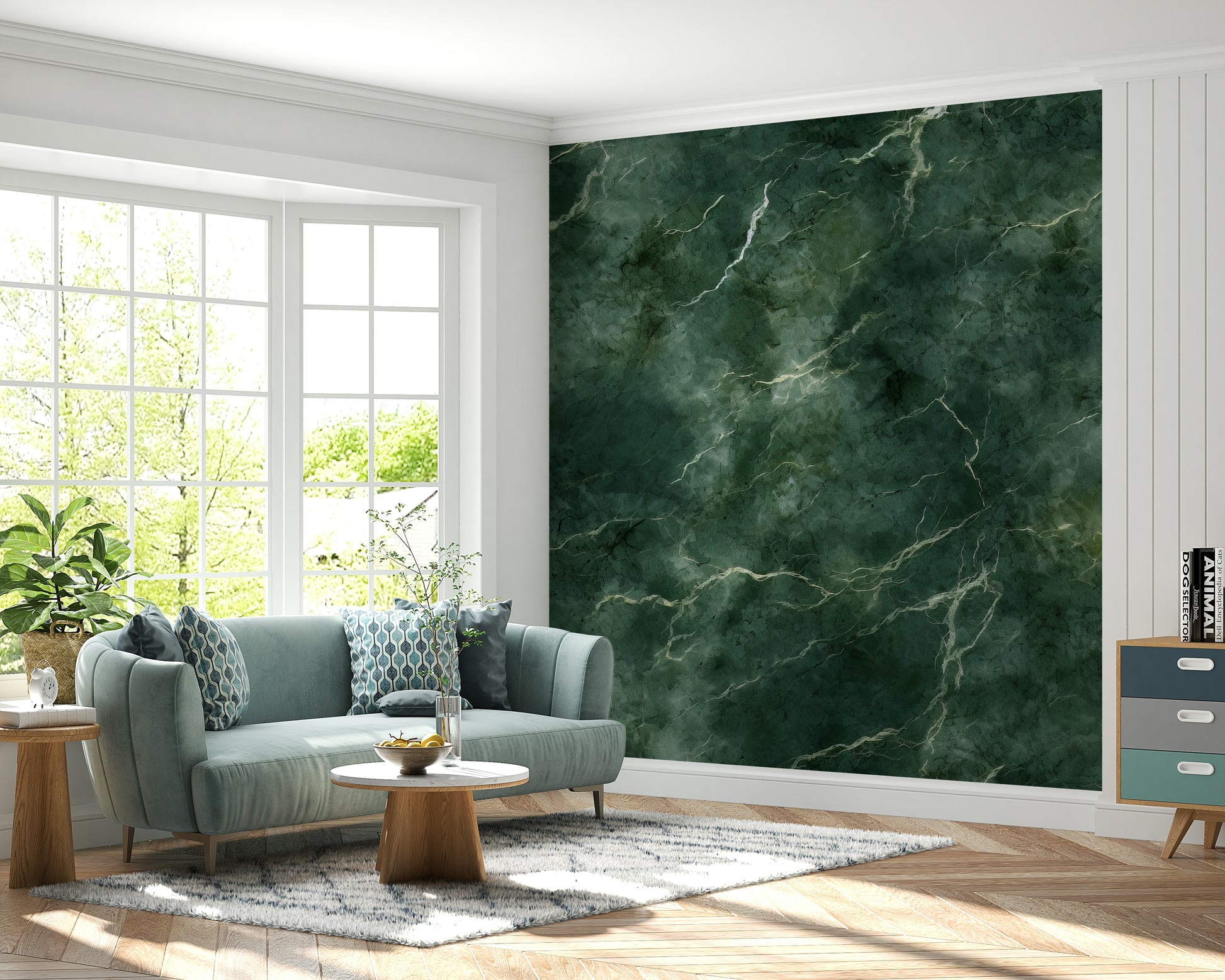 A classic marble swirl wallpaper for walls.