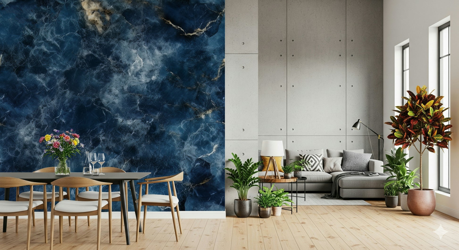 A beautiful modern art wall mural of delicate water.