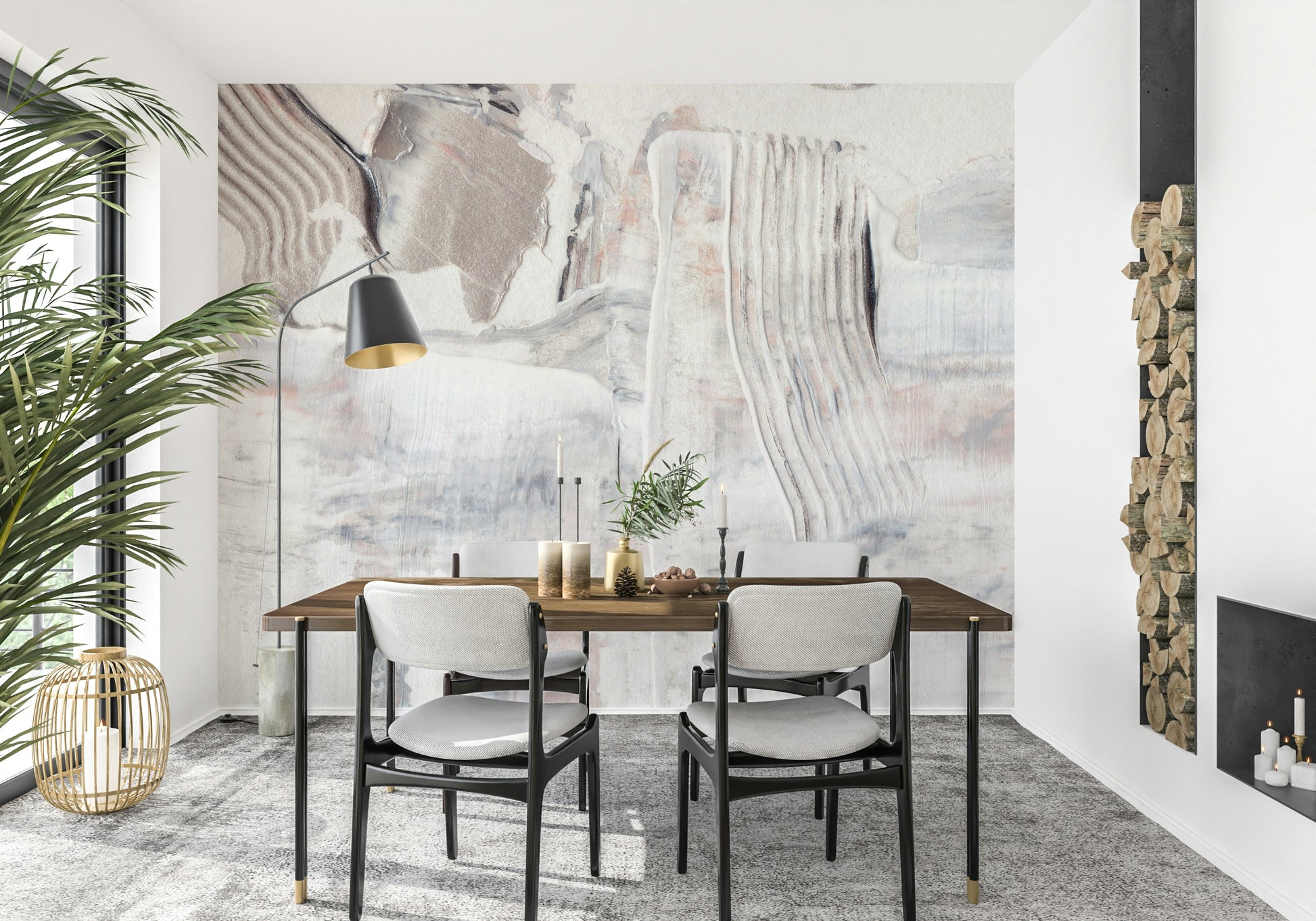 A classic abstract design wallpaper for walls.