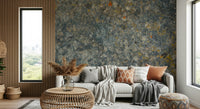 A graceful subtle pattern wall mural in cool, neutral tones.