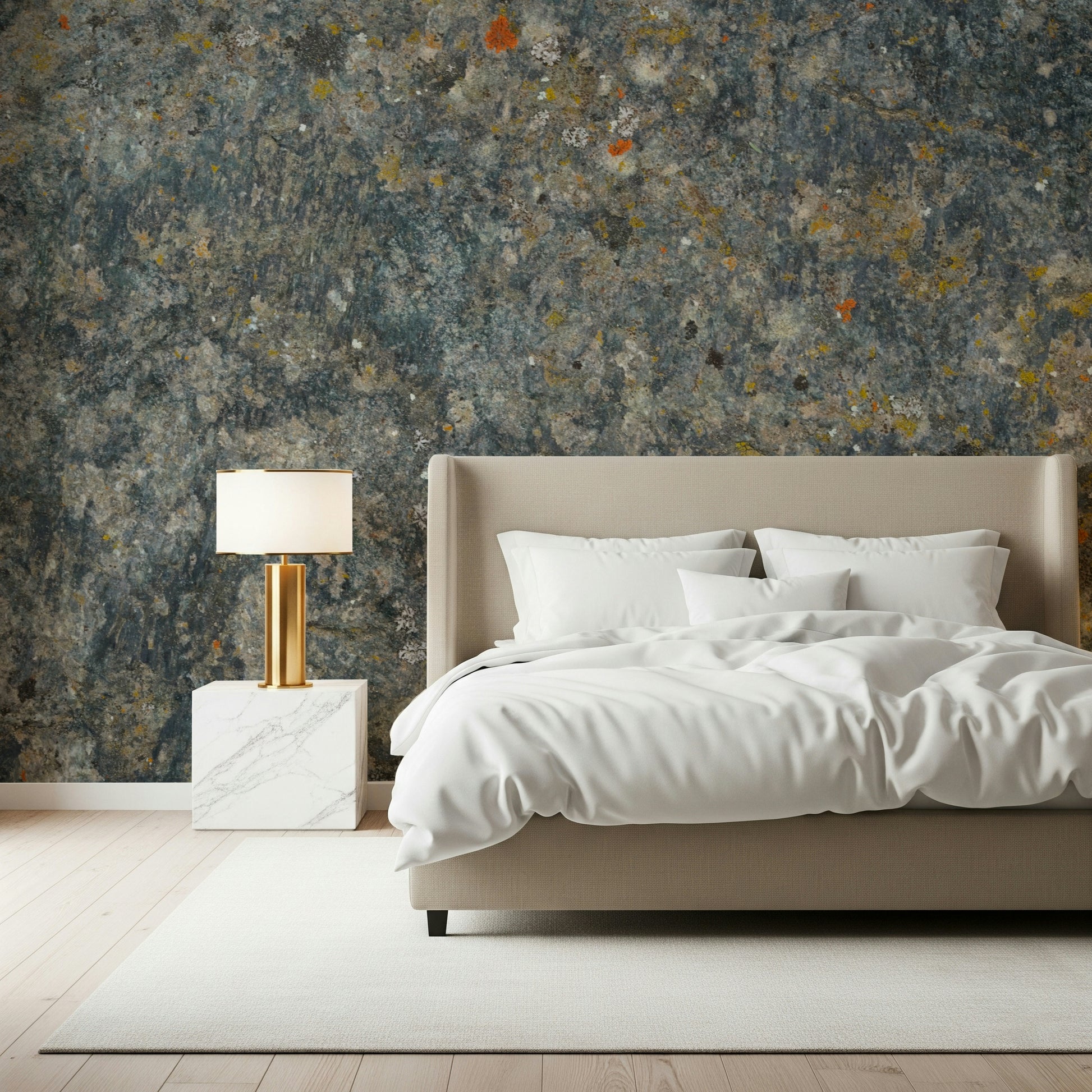 A beautiful subtle aged stone wallpaper mural with natural, weathered texture.