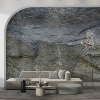 A calming abstract design wallpaper mural that defines a space.
