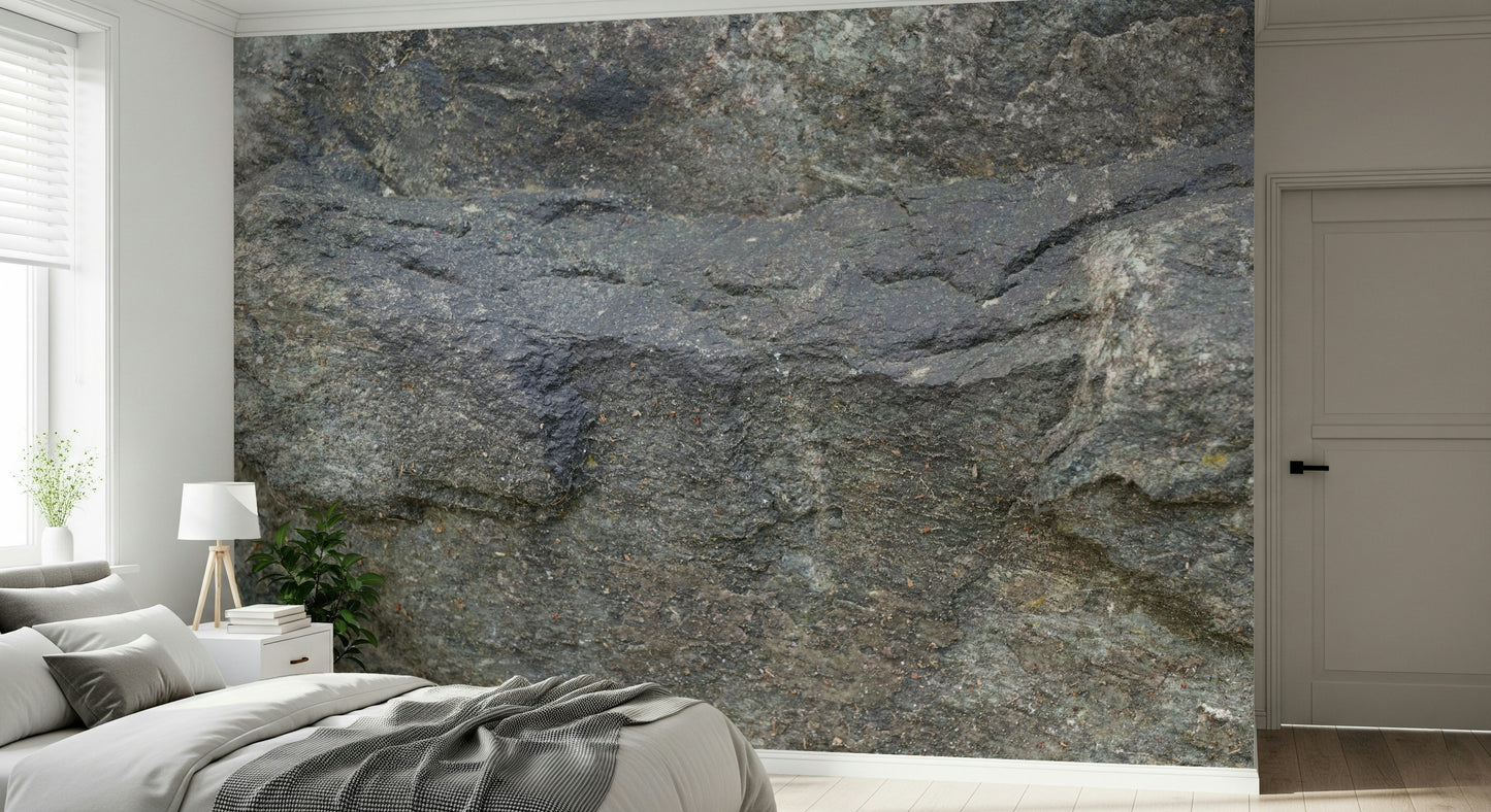 An artistic soft focus mural on minimalist wallpaper.