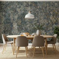 A calming abstract design wallpaper mural that defines a space.