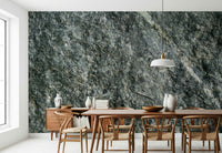 Sophisticated office with natural stone finish wall mural.