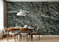 Sophisticated office with granite grey wall mural.