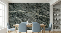 Detail shot of the grey granite wall mural.