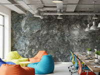 Detail shot of the dark Granite Depths mural.