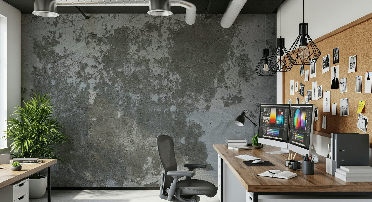 Detail shot of the Distressed Wall's crackle effect.