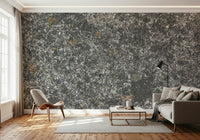 Modern office with speckled stone wallpaper for walls.